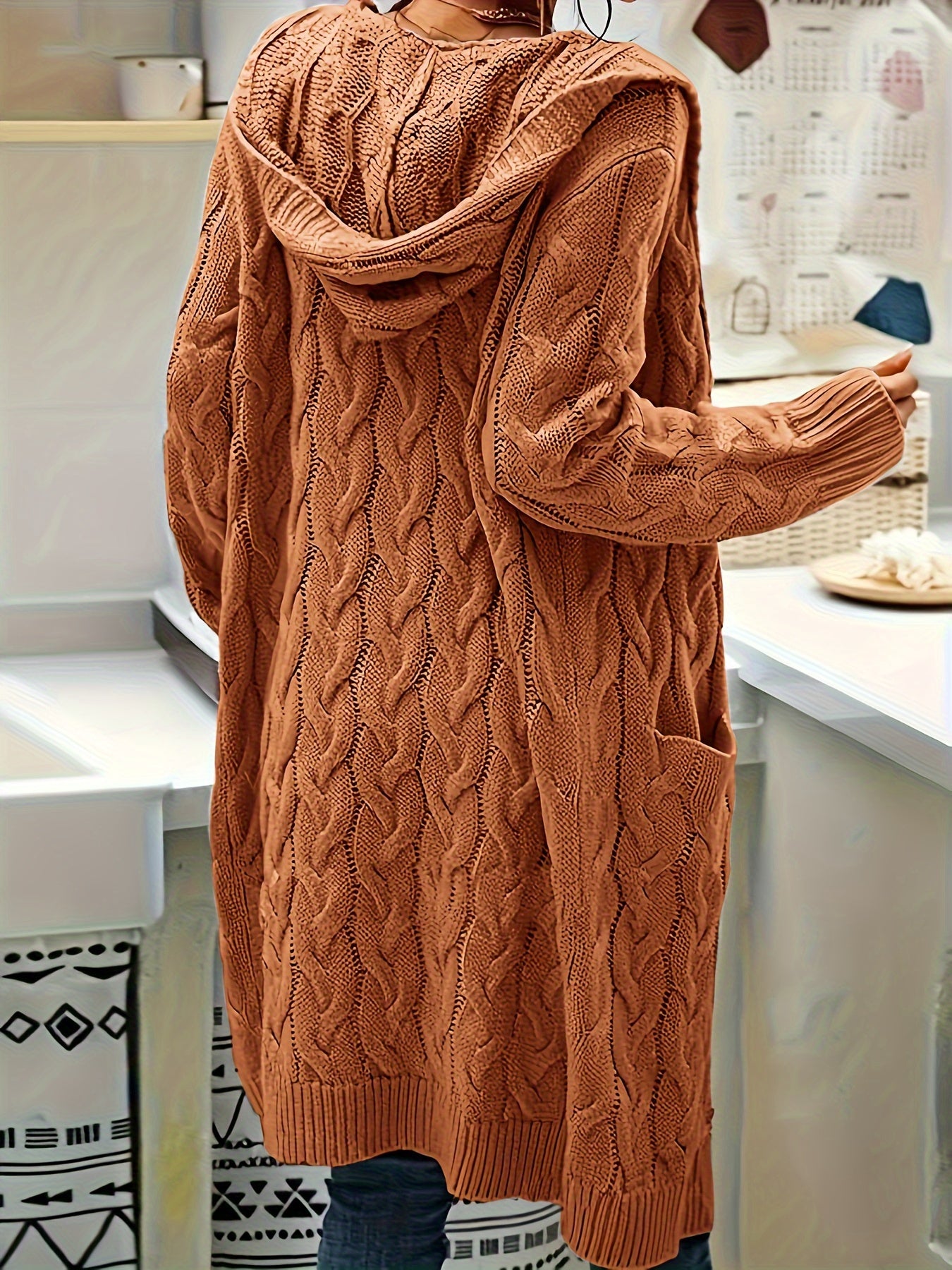 Women's Sweater Cardigan Soft Open Front Long Sleeve Casual Layering Cardigan