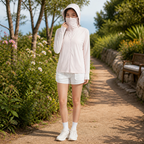 UV-protective hooded jacket with removable face shield – ideal for autumn | Lightweight Hiking Jacket