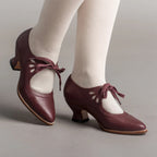 High-Heeled Shoes with Arch Support and Non-Slip Sole | Perfect for Autumn - Red