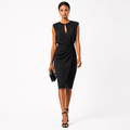 Women’s Sleeveless Midi Cocktail Dress | Elegant Party & Evening Dress