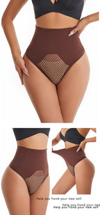 High Waist Corrigerende String met Mesh