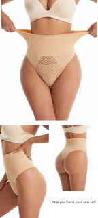 High Waist Corrigerende String met Mesh