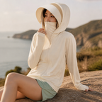 UV-protective hooded jacket with removable face shield – ideal for autumn | Lightweight Hiking Jacket