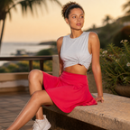 Women's Summer Skort with UPF50+, High Waist, Pleated Skirt, Integrated Lining and Pockets | Casual Sports Skirt