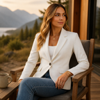Women's Classic Fitted Jacket | Elegant Everyday Office Jacket