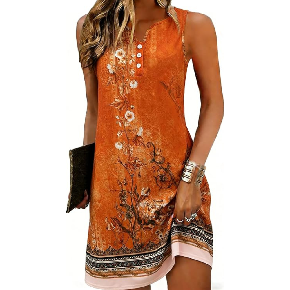 Floral Midi Summer Dress – Lightweight Lace for Women