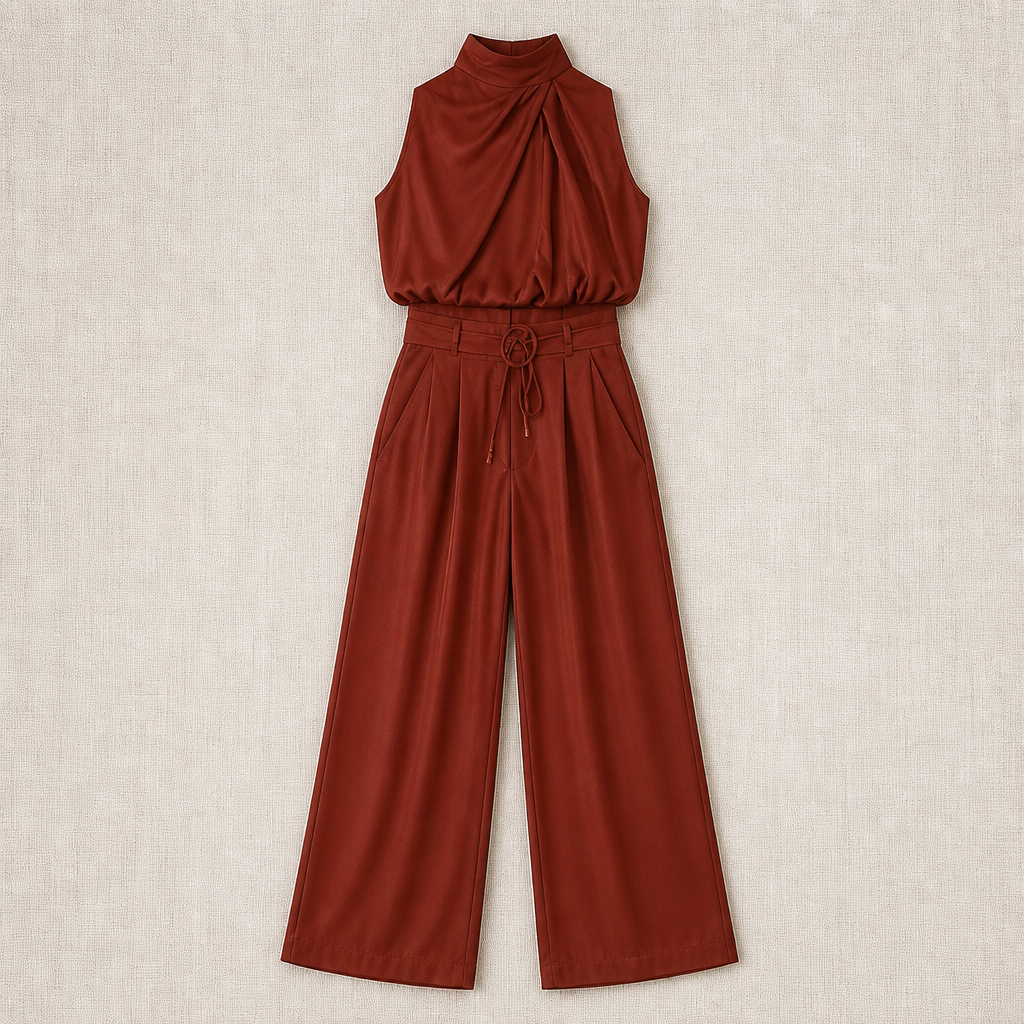 Silk Pleated Trouser Set - Unlock Effortless Elegance and All-Day Confidence