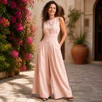 Elegant Sleeveless Jumpsuit for Women with a Fitted Belt | Party Outfit