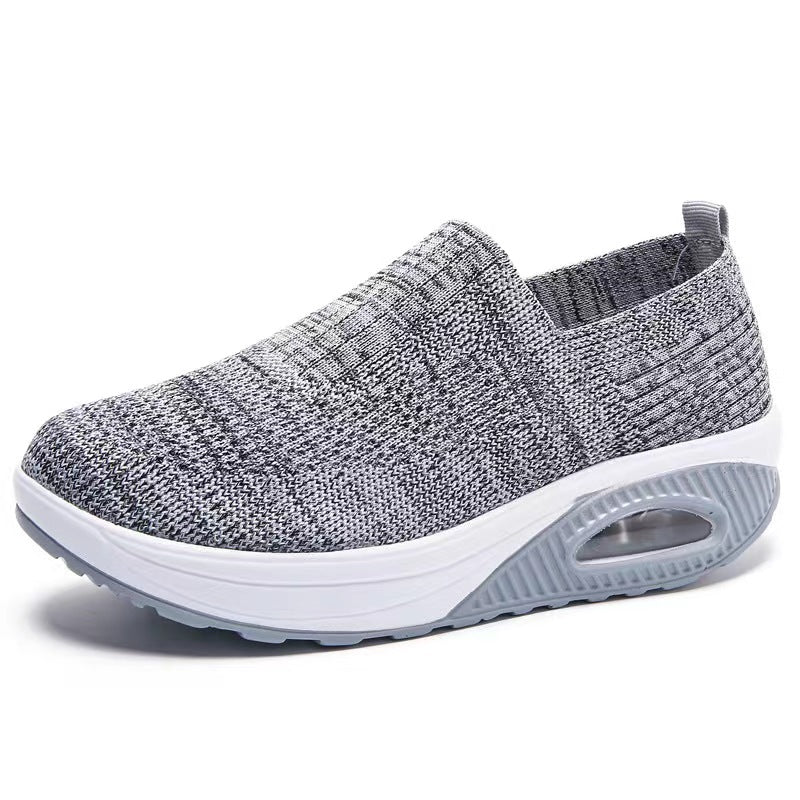 Women's Orthopedic Slip-On Sneakers with Arch Support and Non-Slip Sole - Light Gray