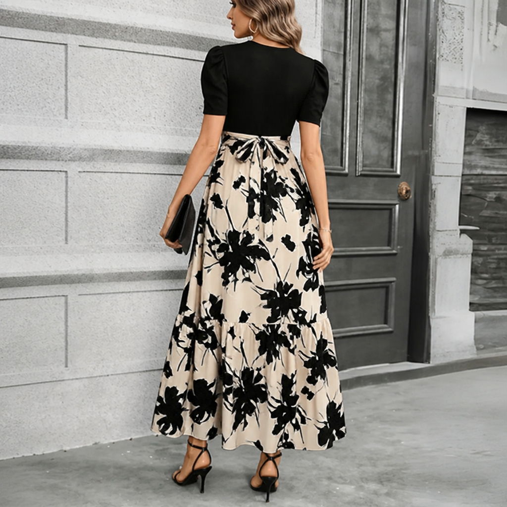 Women's Maxi Dress Floral Pattern High Waist A Line Summer | Lightweight Boho Dress