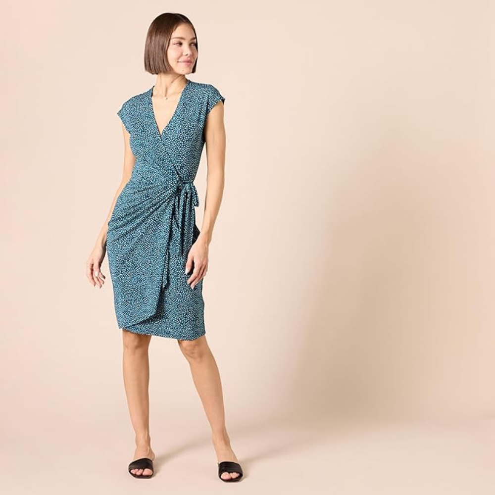 Soft Linen Wrap Summer Dress – Lightweight Plus Size for Women