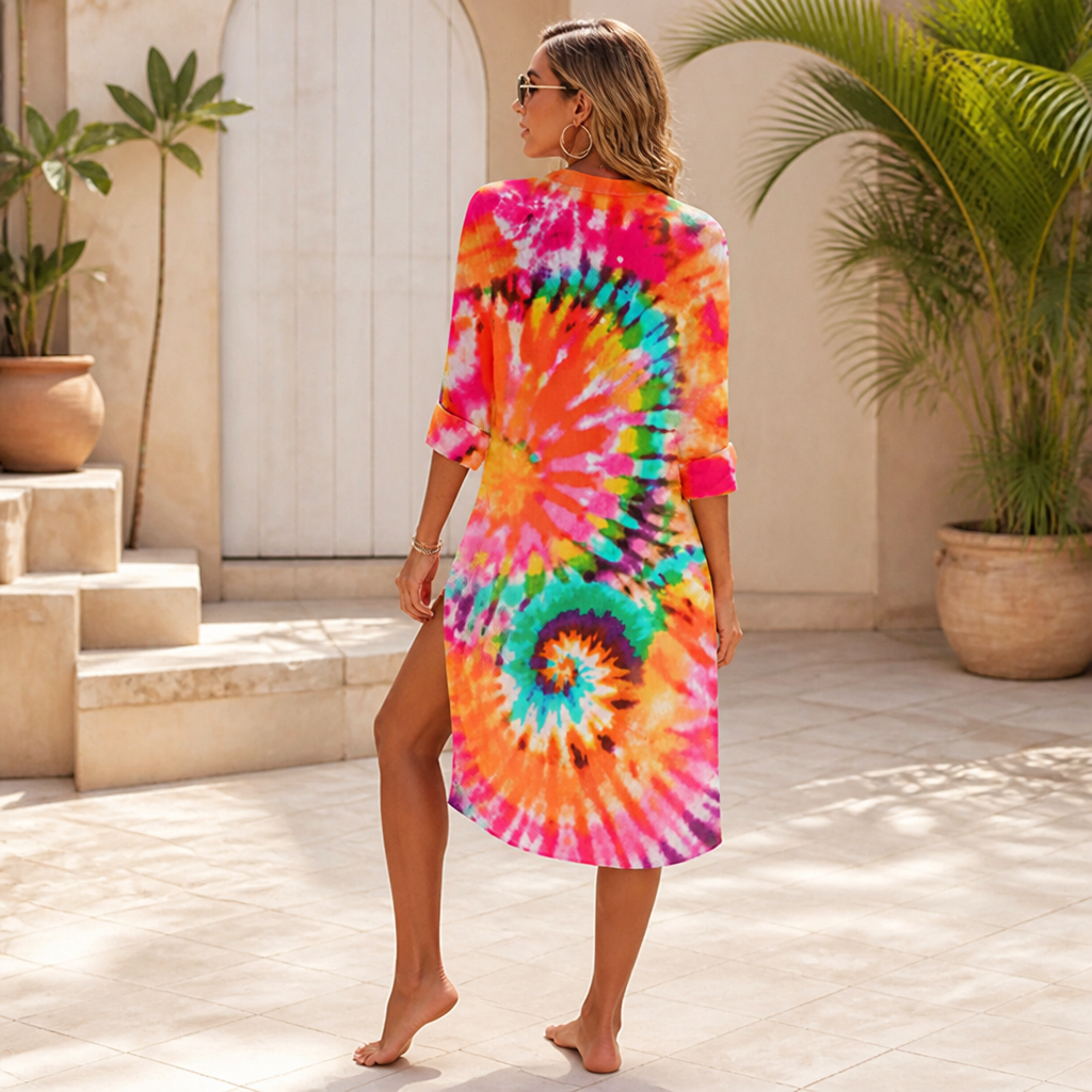 Flowing A-Line Summer Dress | Flowy Boho Beach Dress
