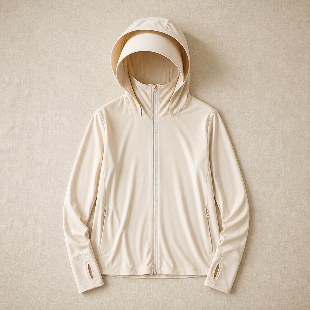 UV-protective hooded jacket with removable face shield – ideal for autumn | Lightweight Hiking Jacket