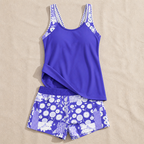 Women's swimwear set with tank top and shorts | Tankini Beachwear Set