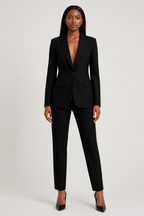 Women's Blazer and Trousers Suit with a Classic Line | Style That Never Quits