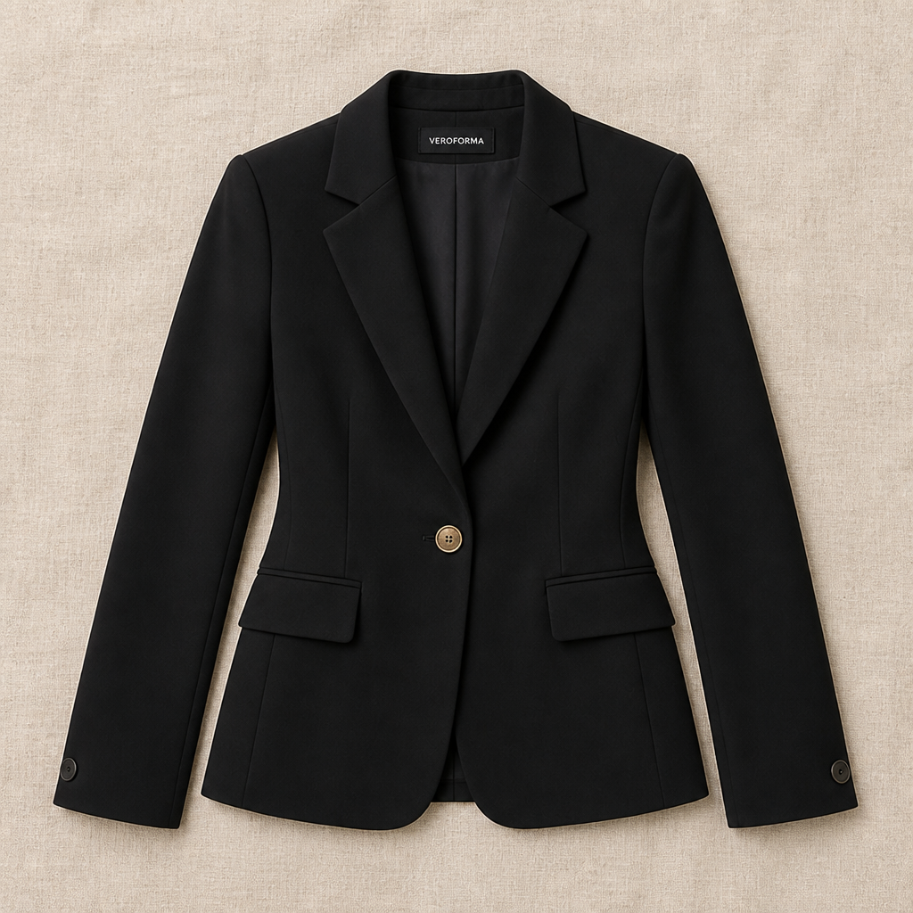 Women's Classic Fitted Jacket | Elegant Everyday Office Jacket