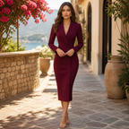 Elegant Women's Navy Dress | Chic Evening Wear
