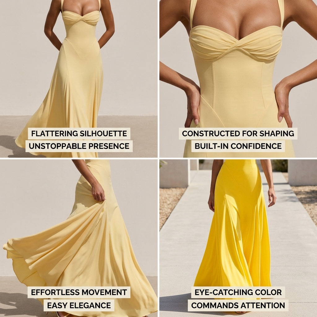 Elegant Silhouette Maxi Dress | Wedding Guest Dress