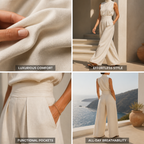 Elegant Sleeveless Jumpsuit for Women with a Fitted Belt | Party Outfit
