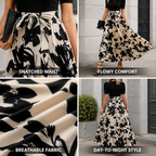 Women's Maxi Dress Floral Pattern High Waist A Line Summer | Lightweight Boho Dress