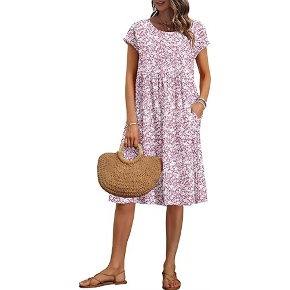 Linen Wrap Summer Dress – Lightweight for Women