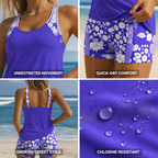 Women's swimwear set with tank top and shorts | Tankini Beachwear Set