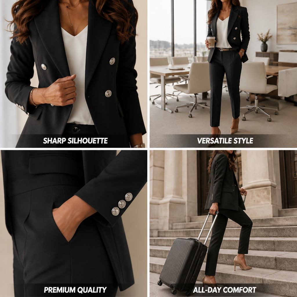 Women's Blazer and Bottom Set | Formal Business Casual Set