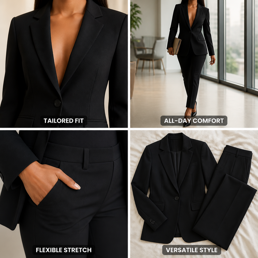 Women's Blazer and Trousers Suit with a Classic Line | Style That Never Quits