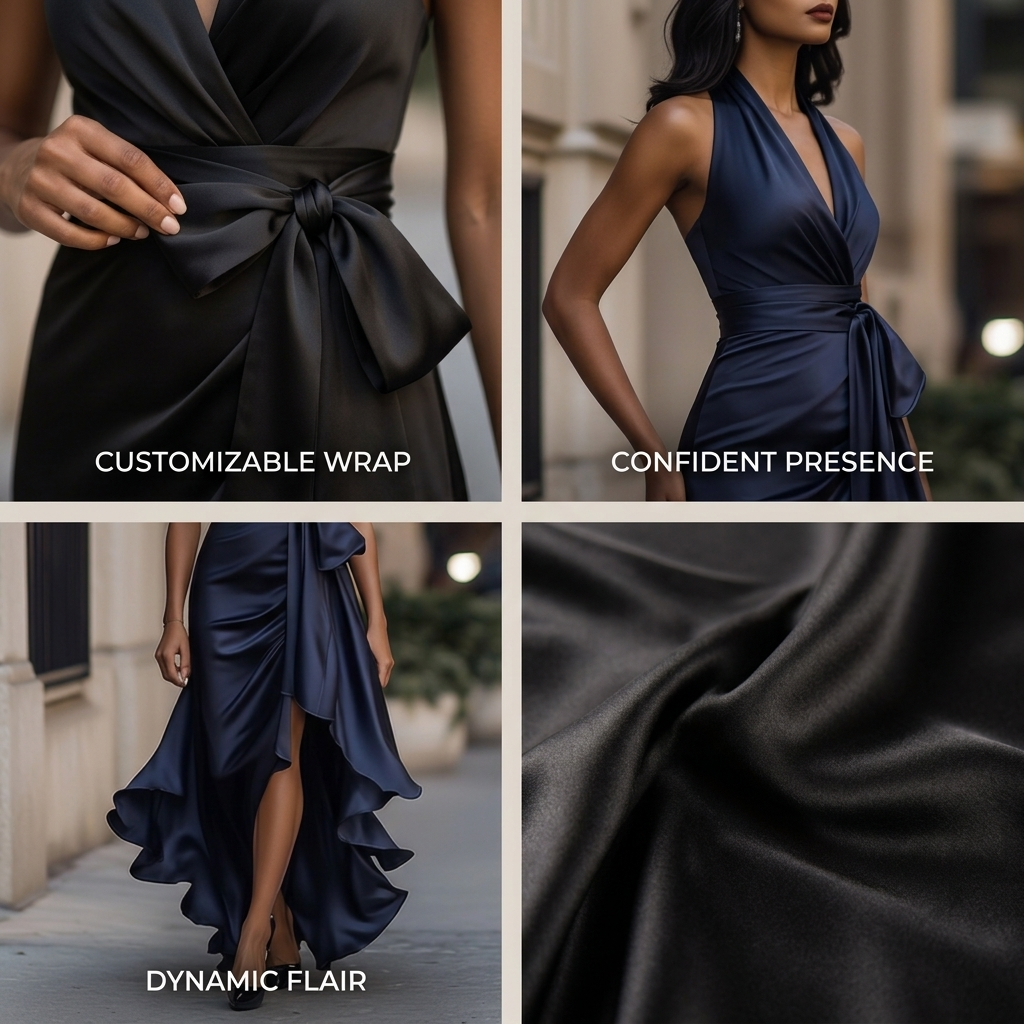 Women’s Wrap Maxi Dress | Elegant Evening, Party & Wedding Guest Dress