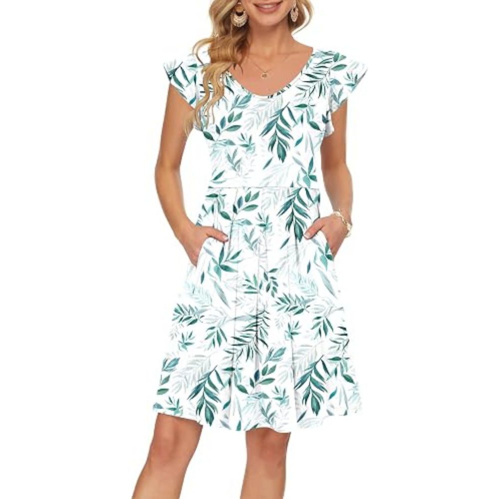 Petals Midi Summer Dress – Lightweight for Women