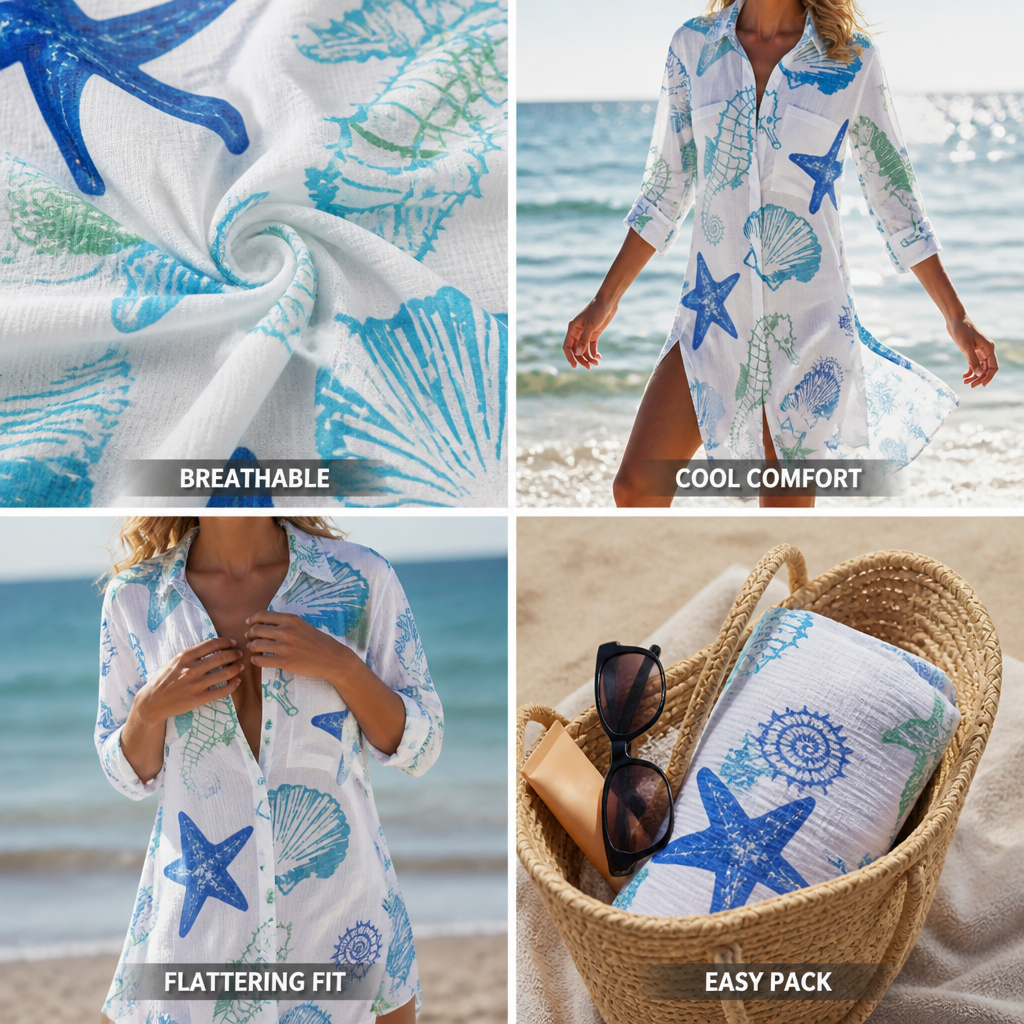 Flowing A-Line Summer Dress | Flowy Boho Beach Dress
