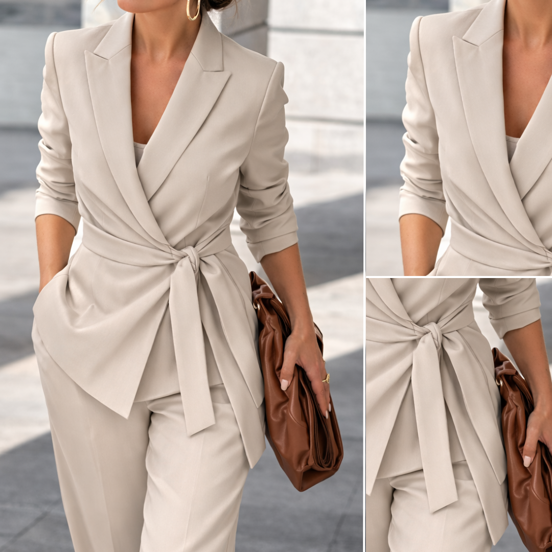 Women's Two-Piece Suit with Tie | Confidence and Effortless Elegance