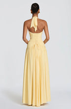 Sleeveless Women's Maxi Dress with a V Neck | Flowy Summer Dress