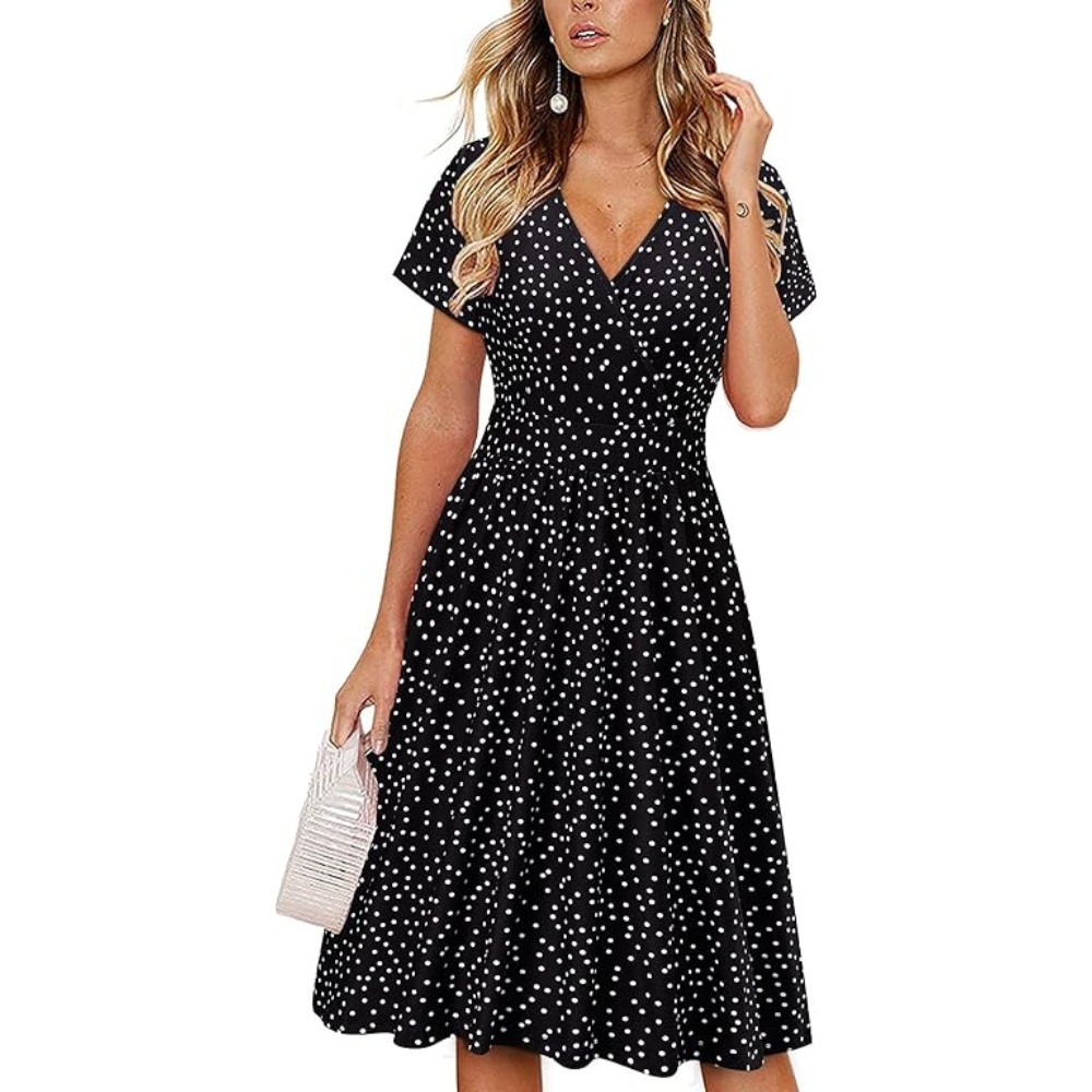 Classic Wrap Summer Dress – Lightweight with Pockets for Women