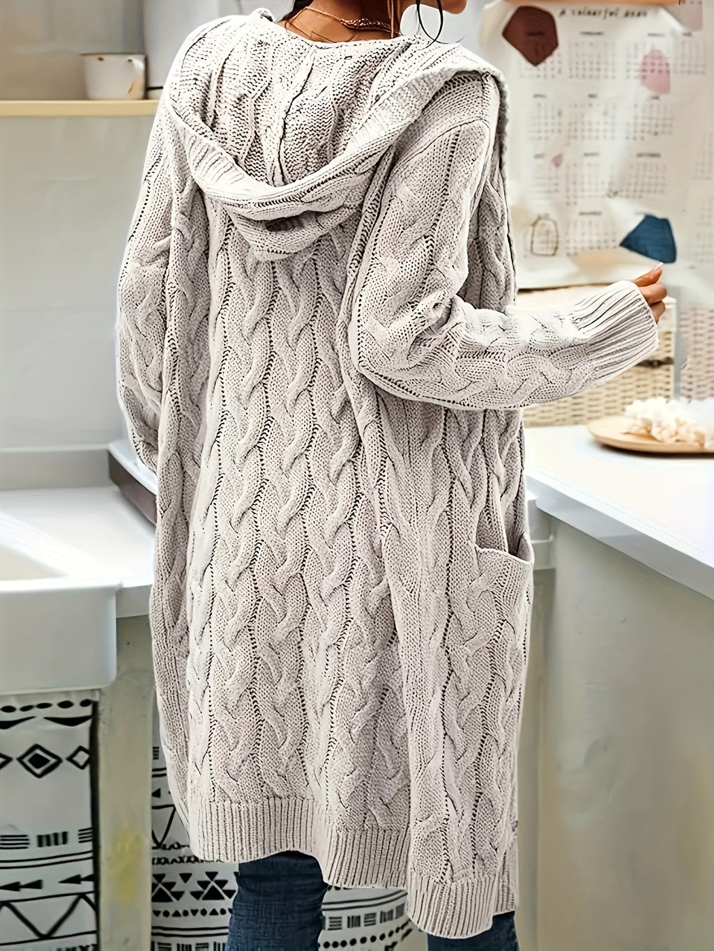 Women's Sweater Cardigan Soft Open Front Long Sleeve Casual Layering Cardigan