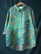 Autumn Blouse with Floral Print for Women - Lightweight Floral Blouse | Perfect for Everyday and Autumn Occasions - Floral 6