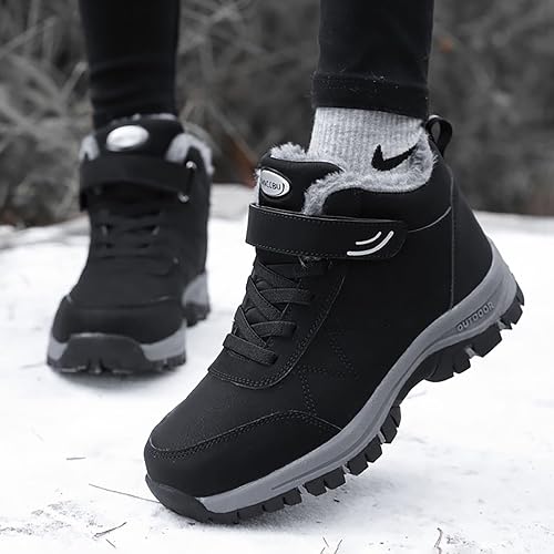 Women's Warm Snow Boots Anti Slip High Top Winter Ankle Boots with Soft Lining for Outdoor Wear