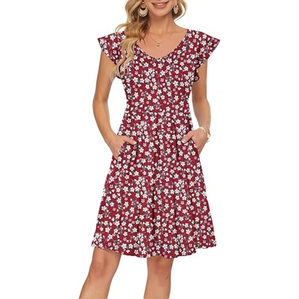 Petals Midi Summer Dress – Lightweight for Women