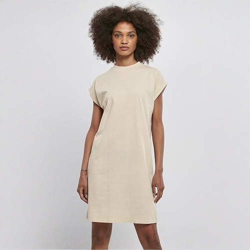 Sleeveless Turtleneck Summer Dress – Extended Shoulder for Women