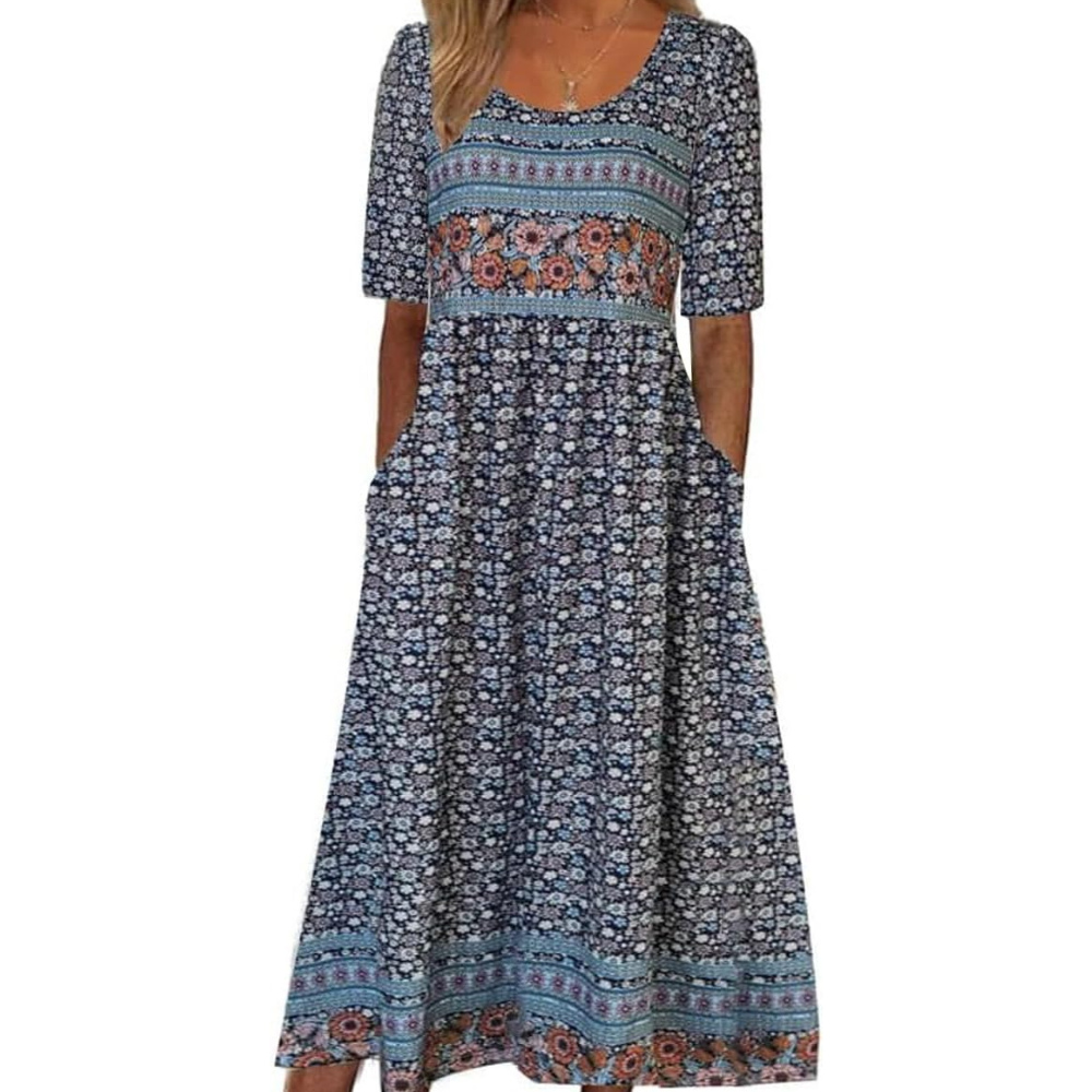 Floral Midi Summer Dress – Lightweight Day To Night for Women