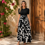 Women's Maxi Dress Floral Pattern High Waist A Line Summer | Lightweight Boho Dress