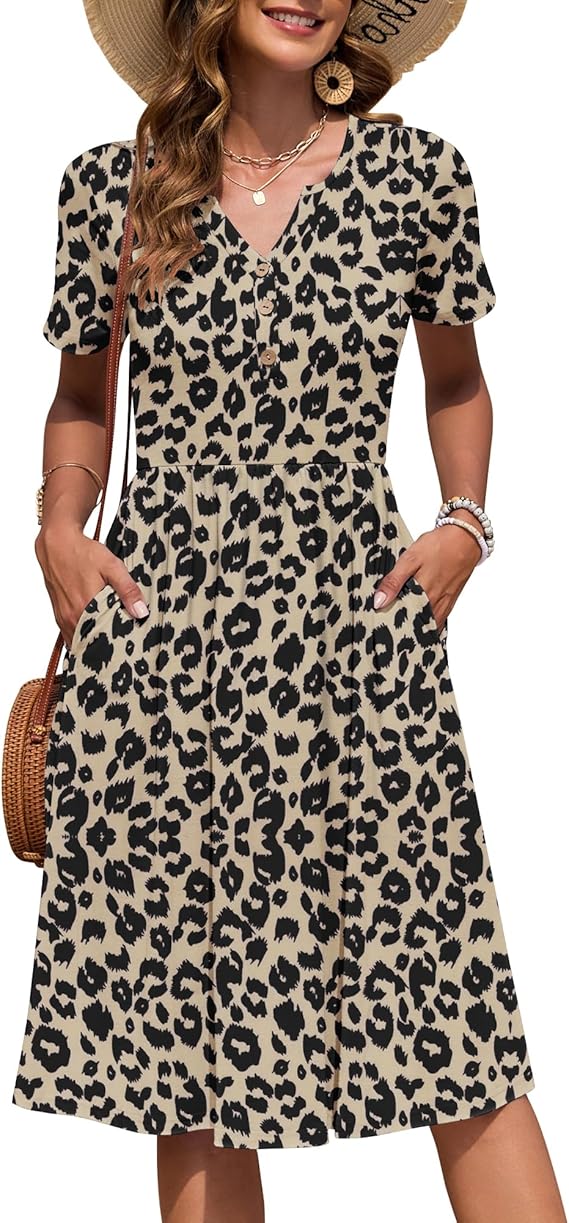 Knee-Length Summer Dress – Lightweight Easy Care for Women