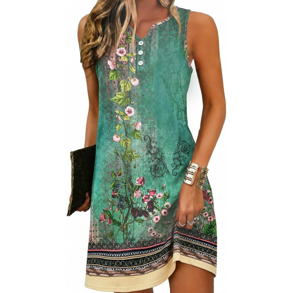 Floral Midi Summer Dress – Lightweight Lace for Women