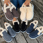 Women's Winter Fleece Ankle Boots, Warm Snow Boots with Anti Slip Sole