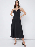 Luxe Satijnen Slip Midi-jurk