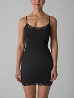 Lace Trim Sculpt Slip Dress