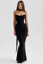 Noir Sculpt Strapless Avond Maxi Jurk