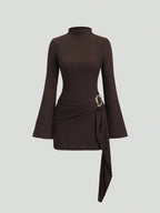 Sculpt Wrap Accent Mini Dress