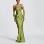 Sculpt Satin Contour Evening Dress