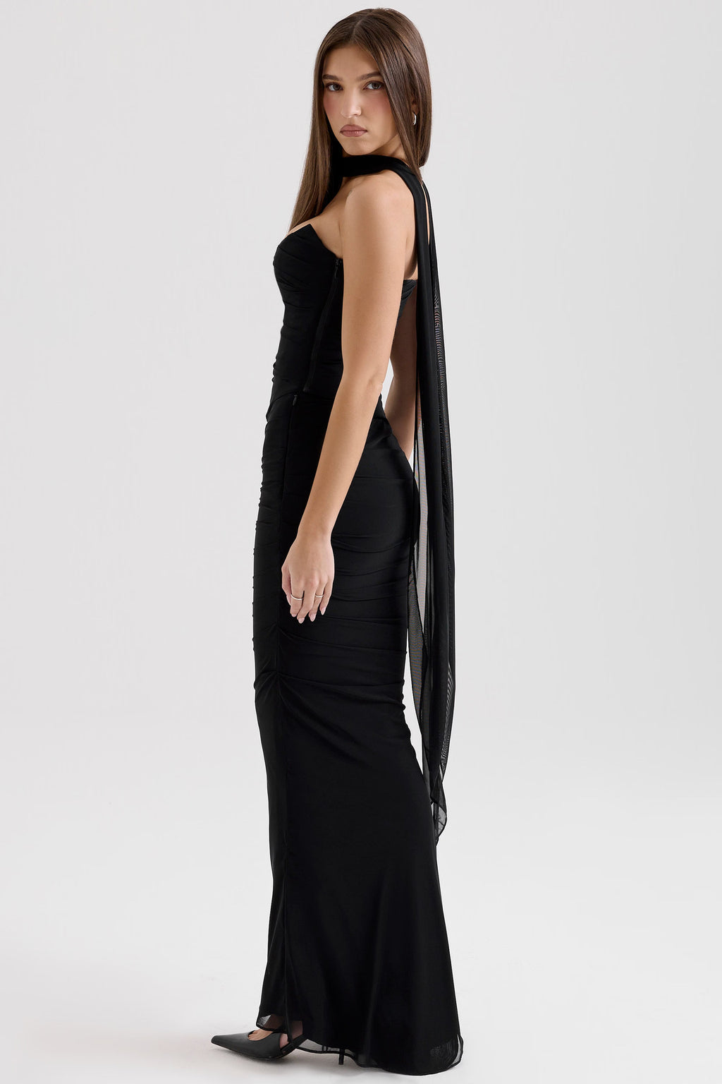 Noir Sculpt Strapless Avond Maxi Jurk